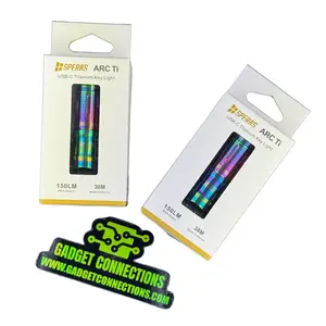 SPERAS ARC Ti Titanium USB-C Key Flashlight Rechargeable Zoomable