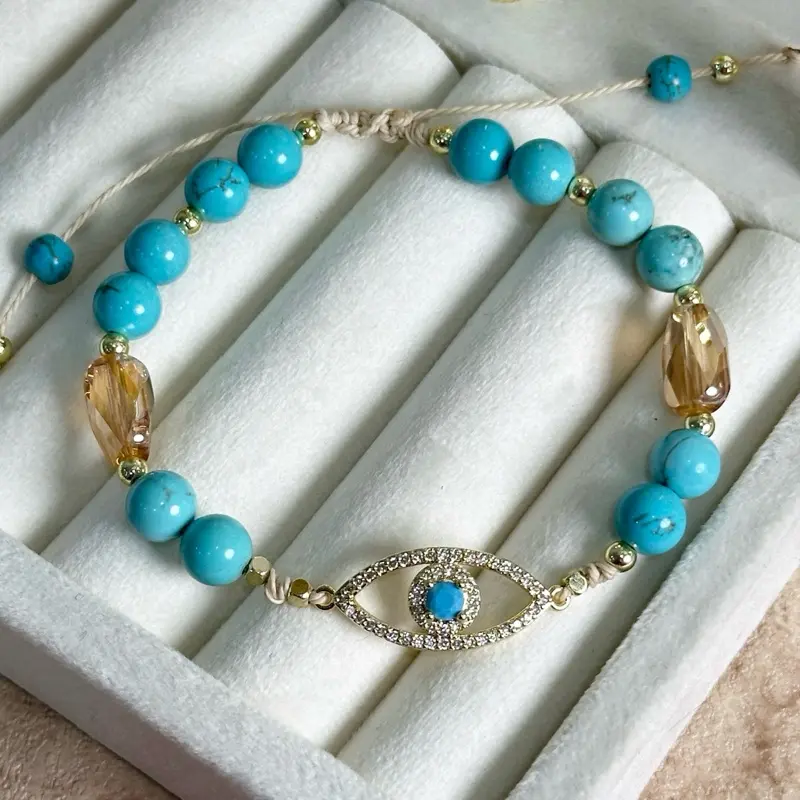 Eye brazalete turquesa ajustable Eye brazalete turquesa ajustable