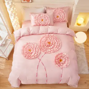 Dandelion pattern Duvet Cover Set, Boho Tufted Comforter Sets with Zipper Closure, Including1 Duvet Cover & 1/2 Pillowcase without Filler, Soft Comfortable Bedding Set for Home Bedroom
