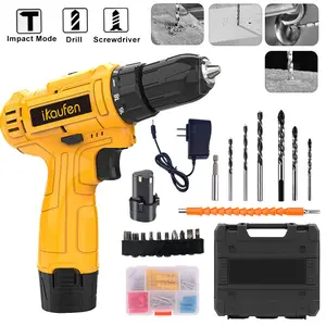 Power Drill Cordless-Cordless Drill 12V Electric Power Drill Set Tool with Battery and Charger 12 Volt Drills Driver Kit