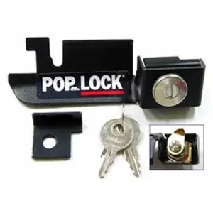 212 MAIN Secure Tailgate Lock with Black Plastic Handle, Hardened Steel Construction, Cargo Security Accessory for Sports Collectibles Storage
