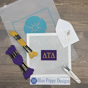 Delta Tau Delta 3x2 Needlepoint Kit