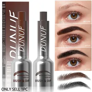 Waterproof Long-Lasting Eyebrow Gel with Brush Head, Anti-Smudge Liquid Core, Natural Voluminous Brows, Suitable for All Skin Types