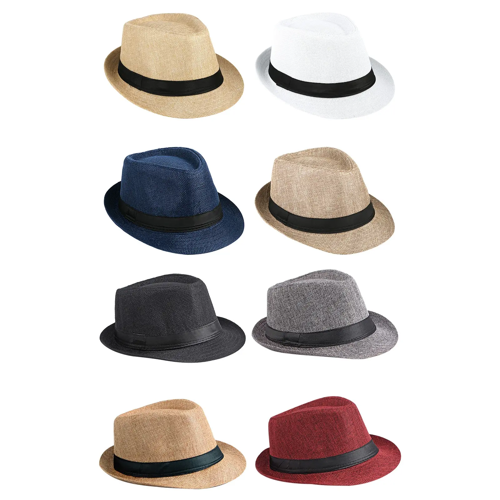 Wide Brim Porkpie Fedora UPF50 Panama Jazz Hat for Beach Hiking Women main image 3