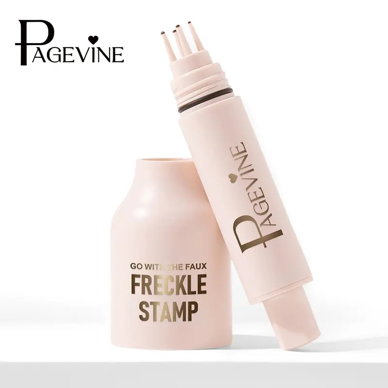 PAGE VINE Realistic Freckle Stamp with 5 Prongs for Natural Dot Placement Quick Application Faux Freckle Pen for Creative Makeup Trends Great for Photoshoots Picnics and Dates