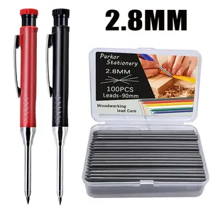2.8mm Woodworking Pencil with Special Replacement Core, 100pcs/box Mechanical Pencil Suitable for Ceramic Tile Metal Floor Marking Pen and Retractable Automatic Pen, Mechanical Drawing Pencils