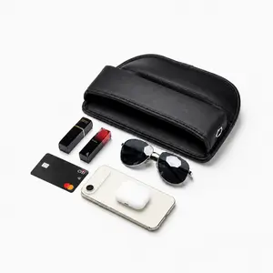 Car Seat Gap Organizer for Men, Leather Car Side Storage Pocket, Phone Keys Wallet Holder, Father’s Day Gift for Dad