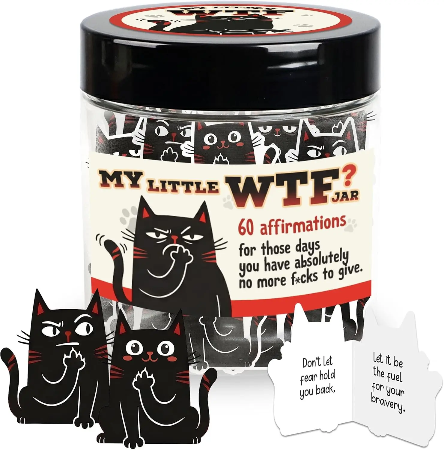 Funny Affirmation Jar – Affirmation Card For Women, Badass Affirmations for Women, Positive Affirmations Jars, Positivity Jar, Funny Gifts for Friends Coworkers