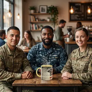 US Military Veteran | Ceramic Mug with Color Inside | I stand watch
