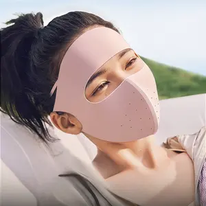 Ice silk seamless mask summer ice mask 3d three-dimensional full cover anti-ultraviolet thin cycling sunscreen mask Defense