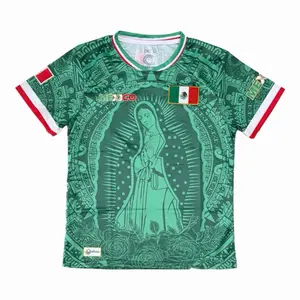 México Virgencita Jersey Green Iconic Design with Authentic Mexican Flag Detail Light Pink Comfortable Sports Apparel for Fans and Collectors