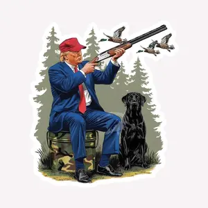 Duck Hunting trump Sticker, Camo Hunter vinyl Dcal for Guns Laptop Books