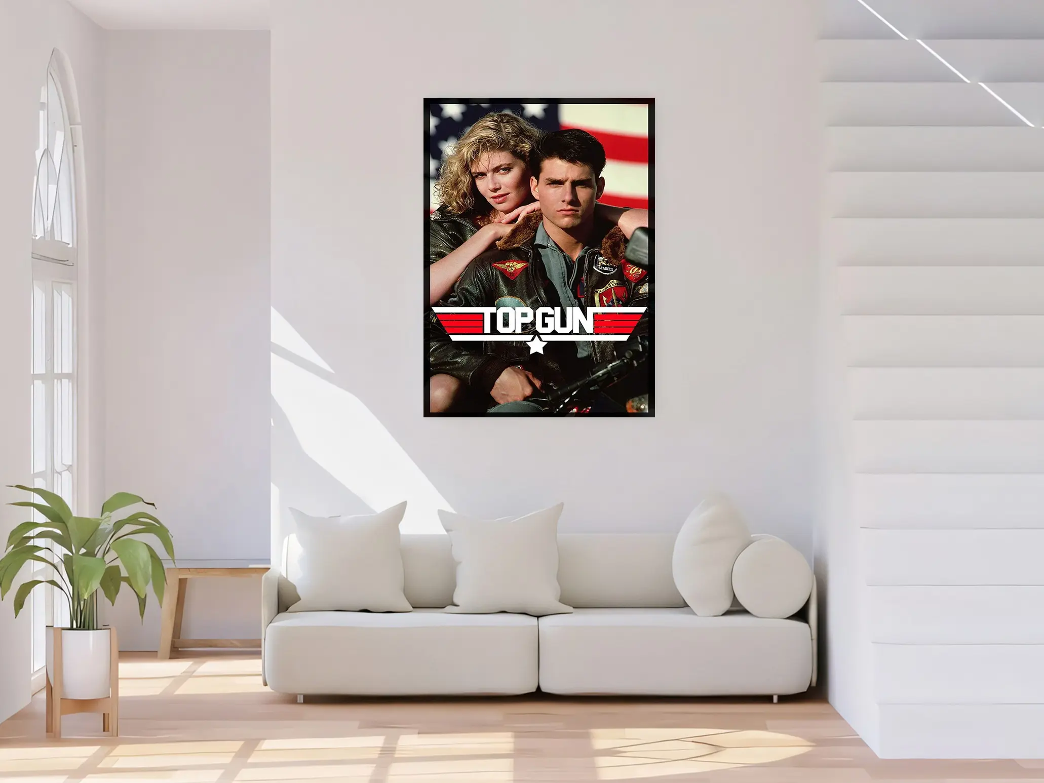 XIHOO Top Gun Movie Tom Cruise and Kelly McGillis 80s Poster Print