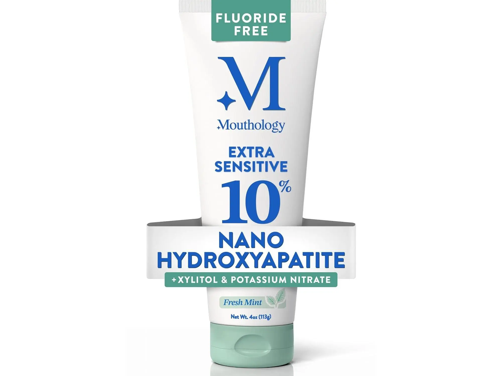Toothpaste (Unflavored) Fluoride Free, Whitening*, Rod Shaped nHa, Xylitol Toothpaste for Adults, Enamel Care*, Sensitive Teeth*, SLS Free, 4oz (USA Made) Package May Vary