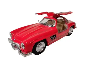 KINSMART 1954 Mercedes-Benz 300SL Coupe Diecast Model 1:36 Scale Red Collectible Racing Car with Openable Doors & Pull-back Action