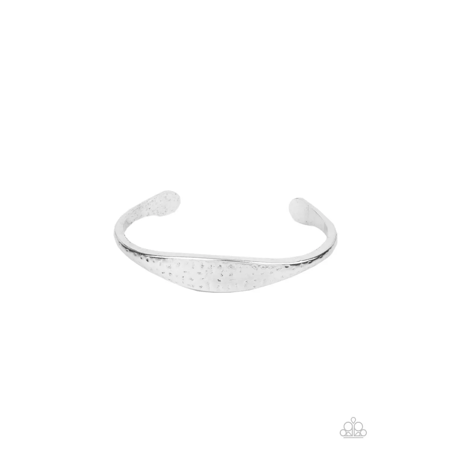 Ancient Accolade - Silver Hammered Cuff Bracelet - Paparazzi