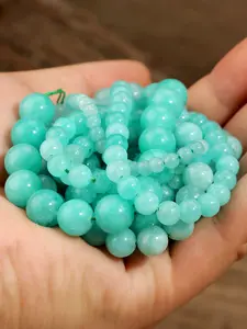 Bohemian Natural Blue Amazonite Stone Loose Beads, 4-10mm Rounds for Jewelry Making, Boho Style Beaded, DIY Necklace & Bracelet Supplies, Craft Your Unique Designs
