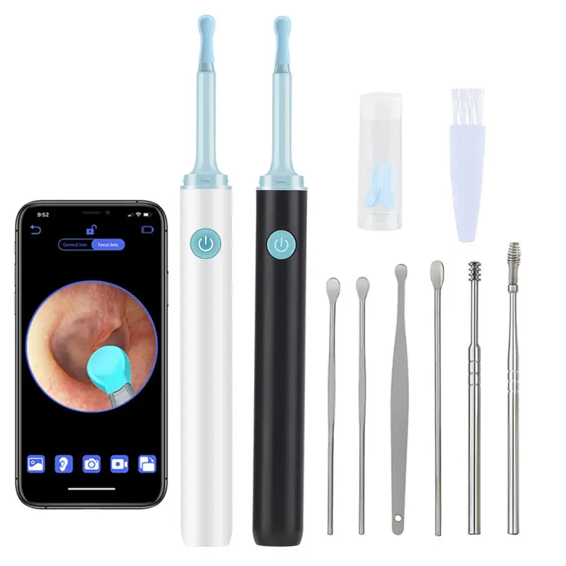 HD Camera Ear Wax Removal Kit – Safe & Portable Ear Cleaning Tool Set for Kids & Adults | Smart Ear Pick Cleaner for Family Use | Ear Cleaning Tool