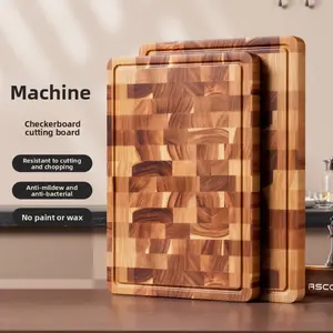 Mortise and tenon checkerboard cutting board, anti-mildew and antibacterial, food-grade solid wood cutting board for home use, kitchen, and vegetable cutting board.