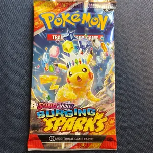 Pokemon Scarlet & Violet Surging Sparks Booster Pack - 10 Additional Game Cards for Trading Card Game