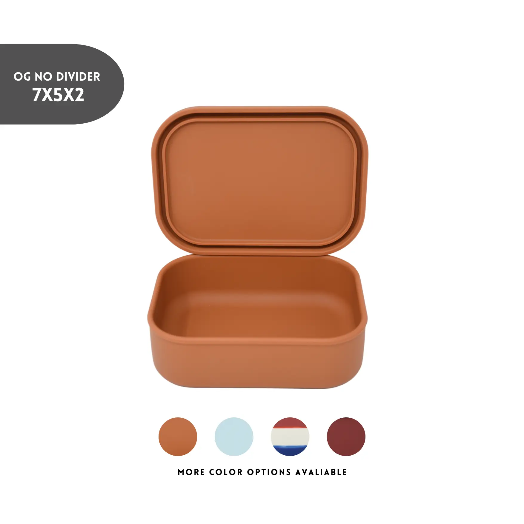 The Dearest Grey Leak Proof Silicone OG No Divider Bento Lunch Box. Microwave and Oven Safe