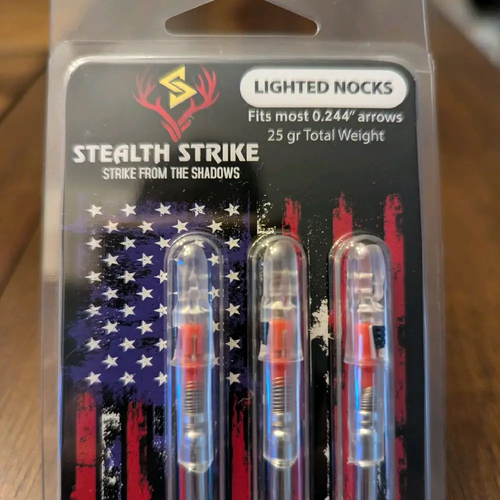 Stealth Strike Nocks Lighted Nocks for arrows 3-Pack 3 Colors