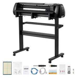 VEVOR 34-in Vinyl Cutter Machine, Dual Blades, Adjustable Force & Speed, LED Display, Vinyl Plotter Cutter with Signmaster Software for Windows & macOS Compatibility