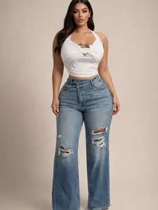 Heart Neck Cross Top - White Halter Top with Heart Detail for Women's Fashion