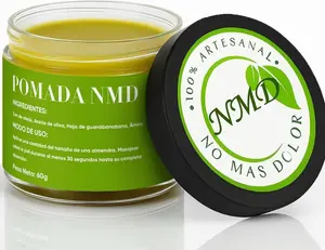 Pomada NMD, Pomada NMD para Dolor, Joint & Muscle Support Cream for Knee, Neck, Hip, Hands, Feet, with Soursop, Arnica, Olive Oil, Beeswax and Hemp Seed Oil, Non-Greasy 2oz Cream (1)