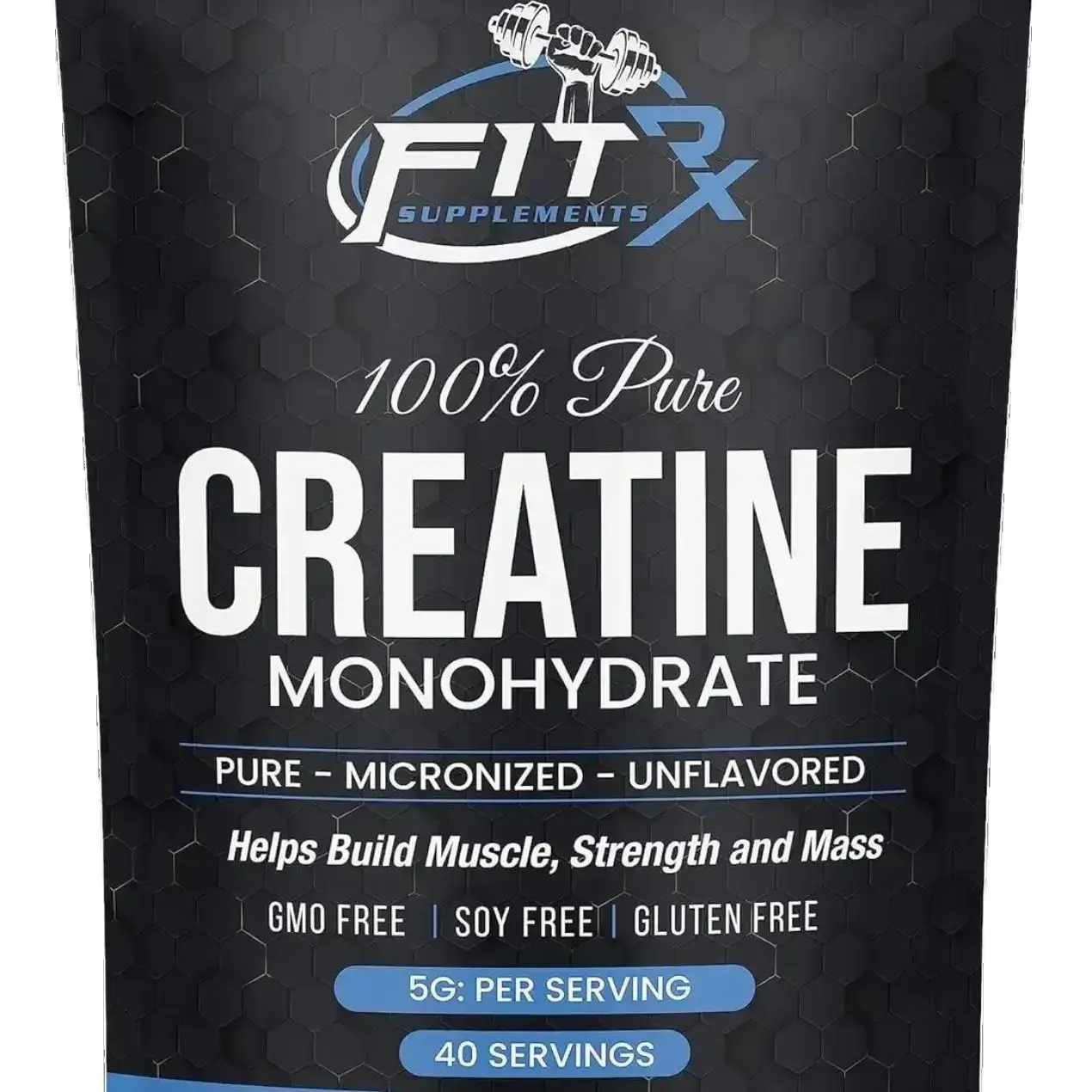 FITRx Supplements Pure Creatine Monohydrate Powder 200g Quick Dissolve