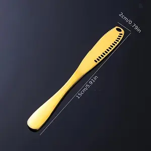 1pc Stainless Steel Butter Knife, Cheese Butter Knife with Holes, Mini Spreader for Bread And Jam