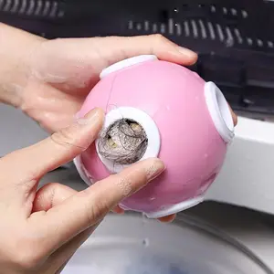 Reusable Laundry Balls Pet Hair Collectors for Washing Machines & Dryers Durable TPR ABS Material Pink Blue 4.13x4.13inch Cats Dogs