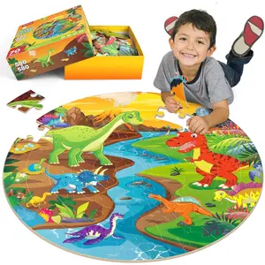SYNARRY Floor Puzzles for Kids Ages 4-6, Large 70 Piece Dinosaur Puzzles for Kids Ages 3-5, Dinosaur Puzzles for Kids Ages 4-8, Preschool Toys Gifts for 3 4 5 6 7 8 Years Old Toddlers Boys Girls Child