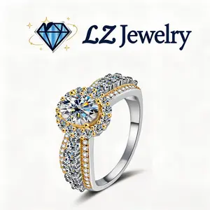 #84 (Oval 1.5CT）925 Sterling Silver Synthetic Moissanite Ring