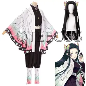 bilibili Demon Slayer Kochou Kanae Cosplay Costume Adult Anime Kimetsu No Yaiba Shinobu Kochou Halloween Clothes # 1 # W.