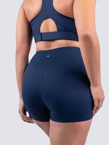 SHEFIT CloudNine™ No Front Seam Short - Bold Navy, Summer High-rise Tummy Control, Moisture-wicking Fabric, Squat-proof, Flattering Back Seam, XS-Luxe to 3Luxe - Bottom