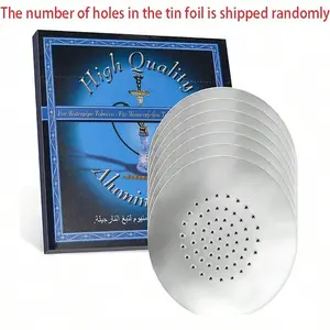 50pcs Hookah Aluminum Foil Paper With Holes, Shisha Foil Rolls, Heat Resistant Mylar Foil Wrapper 4.7 Inch, Back To School Supplies