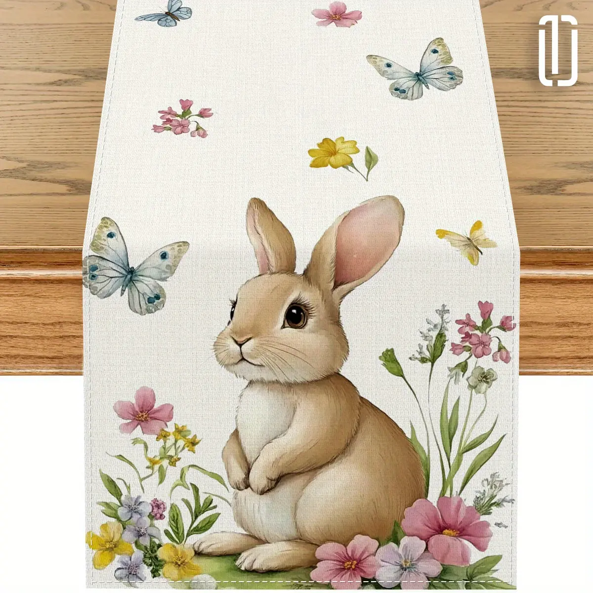 1pc, Easter Table Runner, Easter Decorations Buffalo Plaid Bunny Flower Seasonal Spring Holiday Table Decorations For Easter Party Dining Table Decor