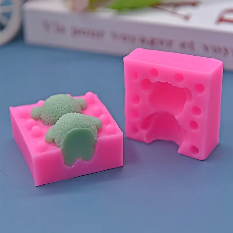 1set Silicone Mold, Cute 3D Bear Shaped Fondant Chocolate Biscuit Pudding Mold, Cake Decoration Mold, Soap Scented Candles Gypsum Mold, Kitchen Accessories, Baking Tools, DIY Supplies, Silicone Baking Molds