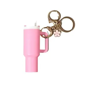 Mini Cup Keychain Cute Tumbler Keychain Small Bottle Key Holder Bag Charm for Women Girls