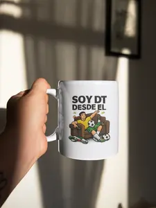 Soy DT Desde El - 11Oz White Ceramic Mug with C-Handle Shiny Finish Lead & BPA-Free Drinkware for Daily Use