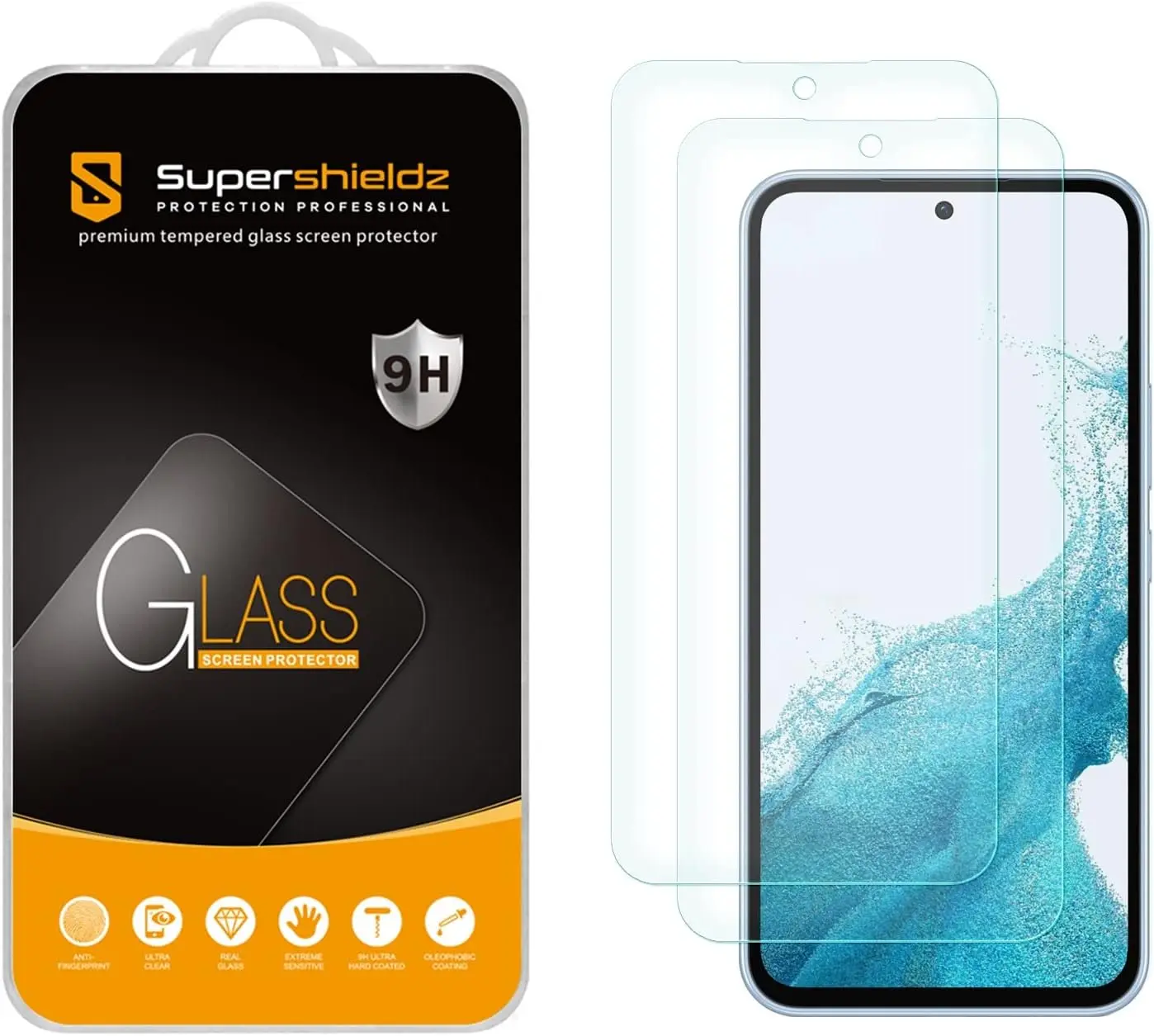 (2 Pack) Designed for Samsung Galaxy A54 5G Tempered Glass Screen Protector, Anti Scratch, Bubble Free