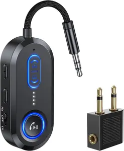 Bluetooth.Transmitter Receiver for  AirPods/Headphones, in Bluetooth Audio Adapter for TV, Airplane Travel, .mm AUX Wireless Adapter for Car/Home Stereo