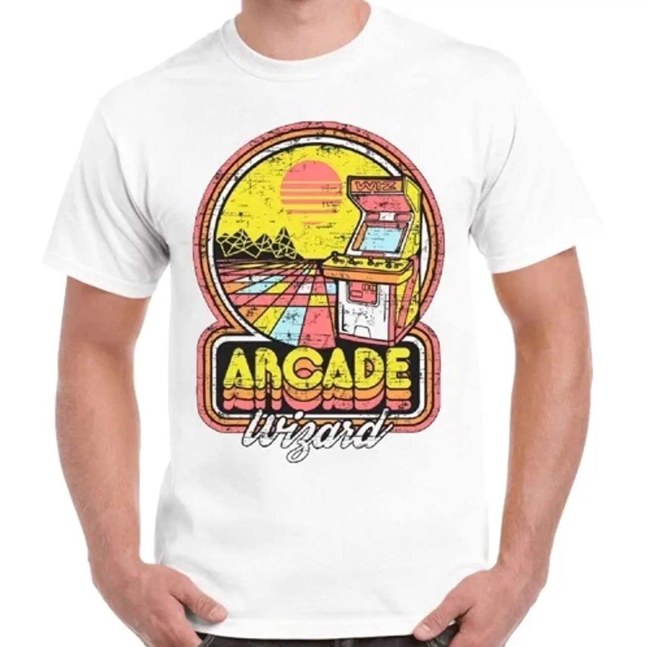Arcade Wizard 80s Game Tee Top Vintage Super Cool Unisex Ladies T Shirt 8120 7