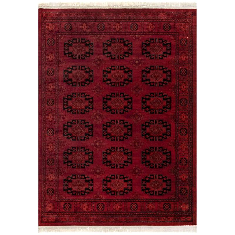 Diandra Traditional Persian Motif Fringe Area Rug