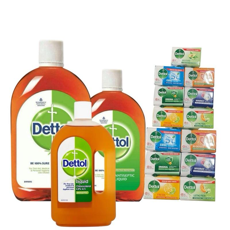 Dettol Antiseptic Liquid 500ml, 750 ml, 1 litre bottle &  100g Soap Bars Original Formula Skin Repair Cleanser Cleansing Dove Soap Face. Choose Below. Body Care