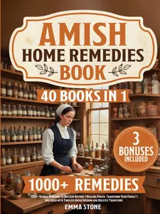 Amish Home Remedies Book: [40 in 1] 1000+  Remedies to Reclaim Natures  Power. Transform Your Familys Wellness with Timeless Amish Wisdom and Holistic Traditions - Hardcover