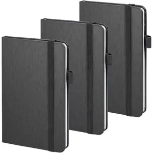 A6 Pocket Notebook 3 Pack, 3.5" x 5.7" Small Hardcover Lined Journals for Work Notes, Study, Meetings, To-Do Lists and Daily Writing, Mini College Ruled Notebook 160 Pages