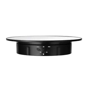 3-speed Photography Rotating Display Stand, 1 Count USB Rechargeable/battery Powered 360 Degree Electric Rotating Product Display Turntable, Display Holder, Display Booth for Video Shooting(without Battery)