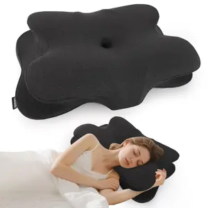 Butterfly Shape Neck Pillow Memory Cotton Foam, Suitable for Side Back Belly Sleepers, Camping Travel RV Dormitory, Perfect Gift, Soft Memory Foam